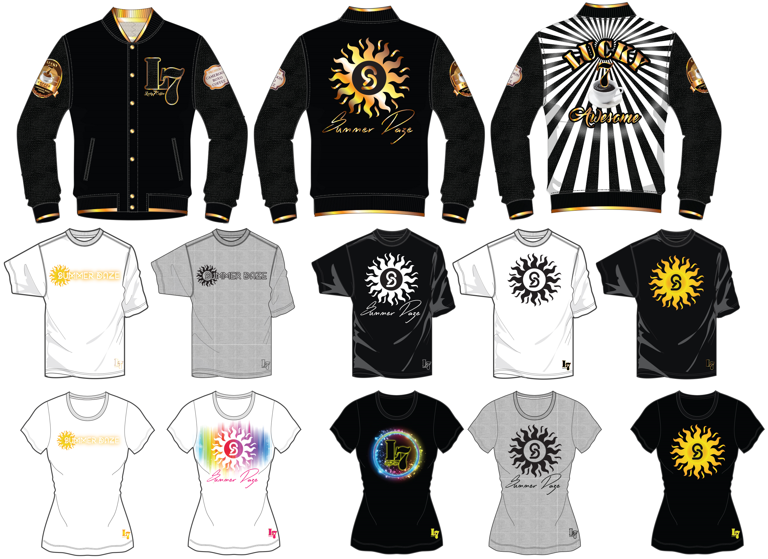 Lucky 7 Coffee Brand Apparel